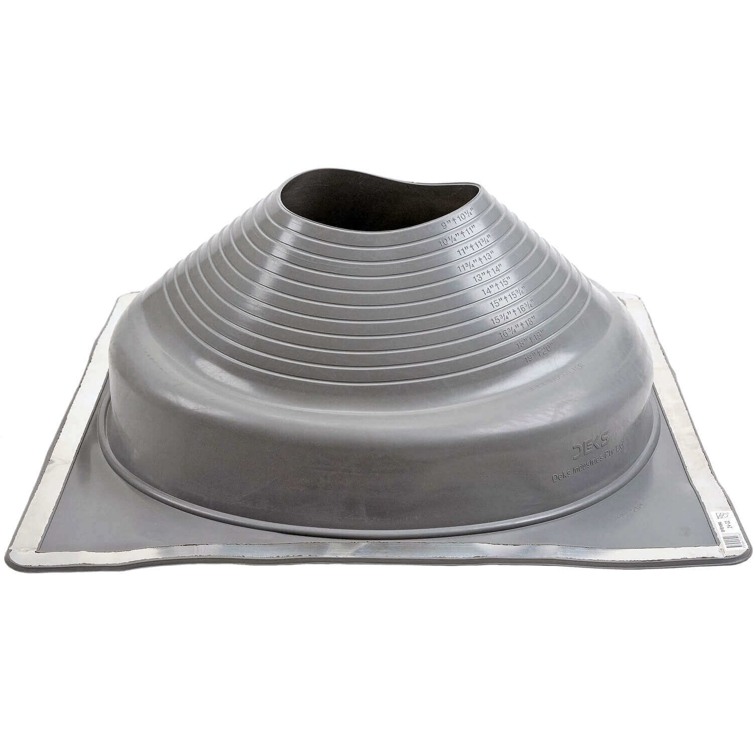 GRAY Square Base EPDM Flexible Pipe Flashing - Image 29