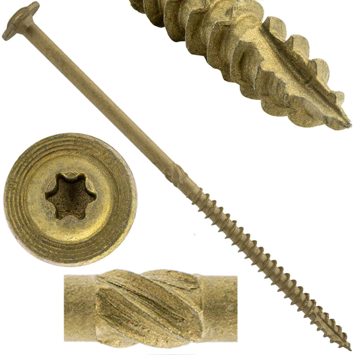 Jake Sales #15 x 6" Construction Lag Screw - Torx/Star Drive Heavy Duty Structural Lag Screw - ACQ Compatible - Modified Truss Washer Head. (OVERSTOCK) - Image 12