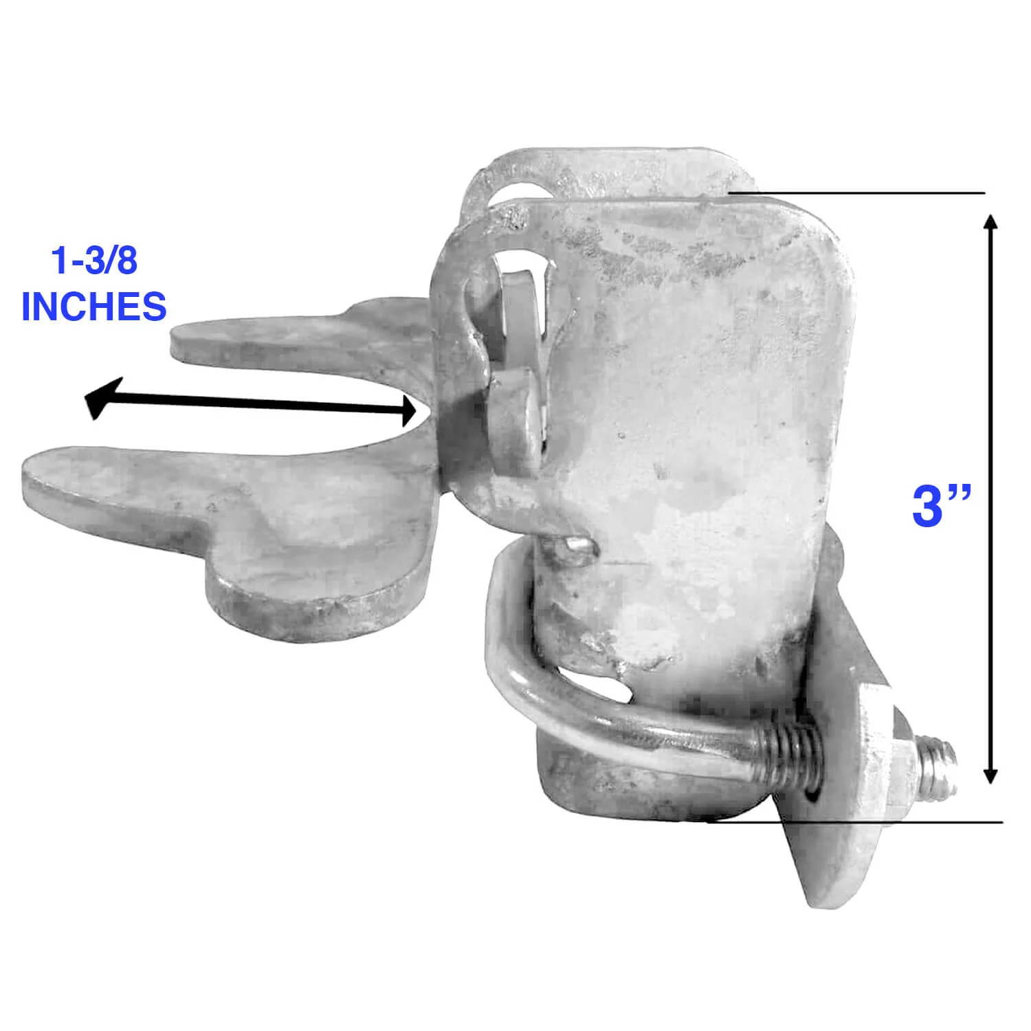 Kennel Gate Latch for Dog Kennel. Fits 1-3/8" Gate Frame & 1-3/8" Gate Post. Made of galvanized steel to prevent rust and corrosion - Image 6