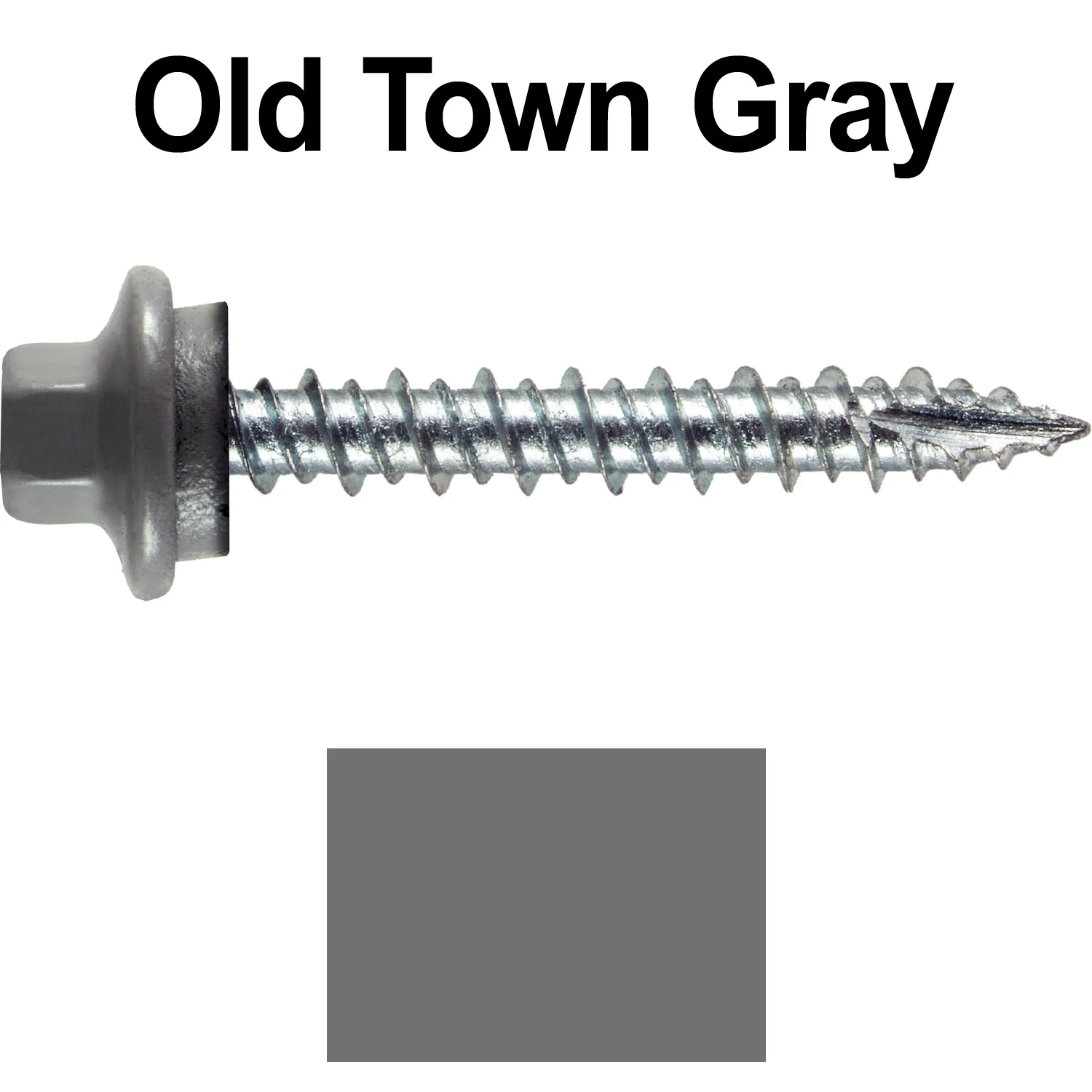 10 x 1-1/2" - STAINLESS HEX / ZINC Sheet Metal Roof Screw. Self starting metal to wood siding screws. EPDM washer. Colored head. - Image 101