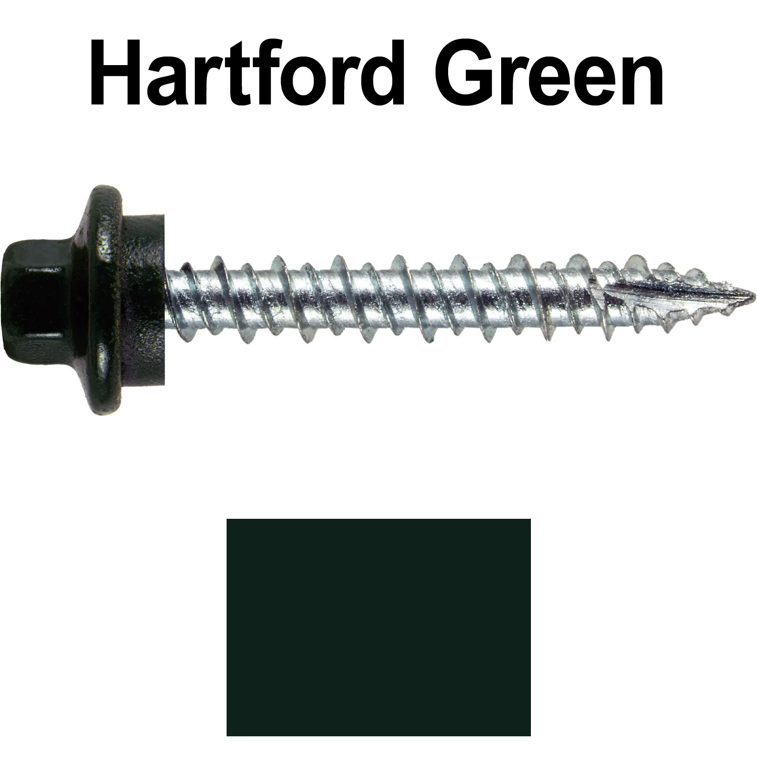 10 x 1-1/2" - STAINLESS HEX / ZINC Sheet Metal Roof Screw. Self starting metal to wood siding screws. EPDM washer. Colored head. - Image 26