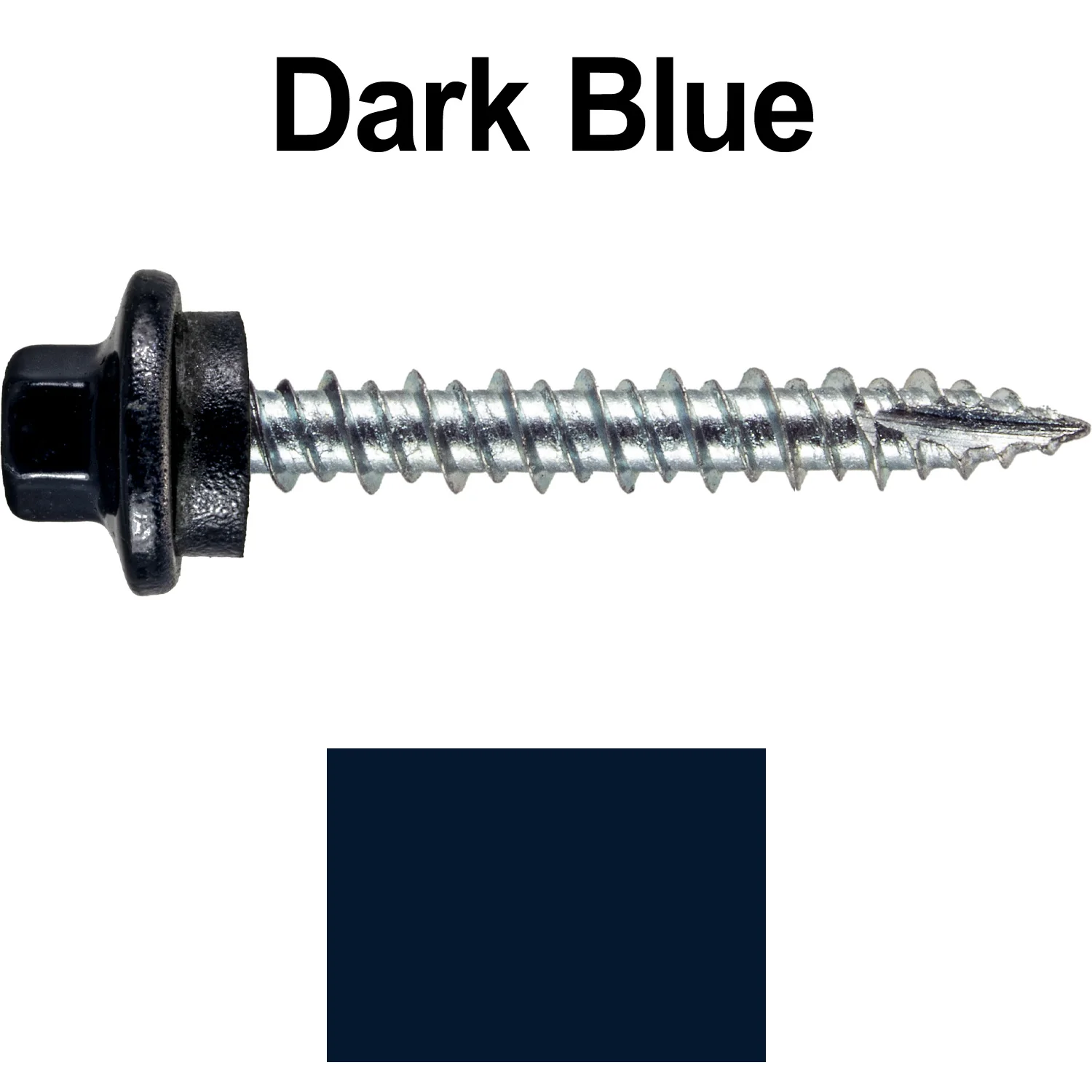 10 x 1-1/2" - STAINLESS HEX / ZINC Sheet Metal Roof Screw. Self starting metal to wood siding screws. EPDM washer. Colored head. - Image 68