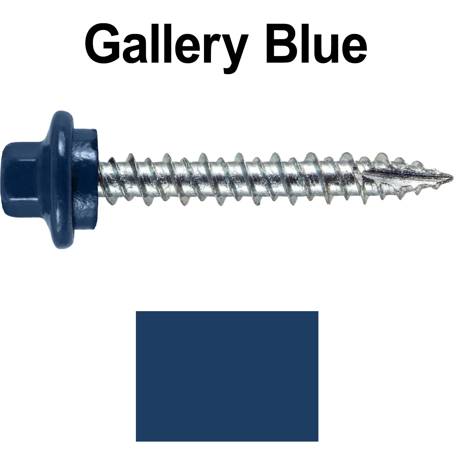 10 x 1-1/2" - STAINLESS HEX / ZINC Sheet Metal Roof Screw. Self starting metal to wood siding screws. EPDM washer. Colored head. - Image 79