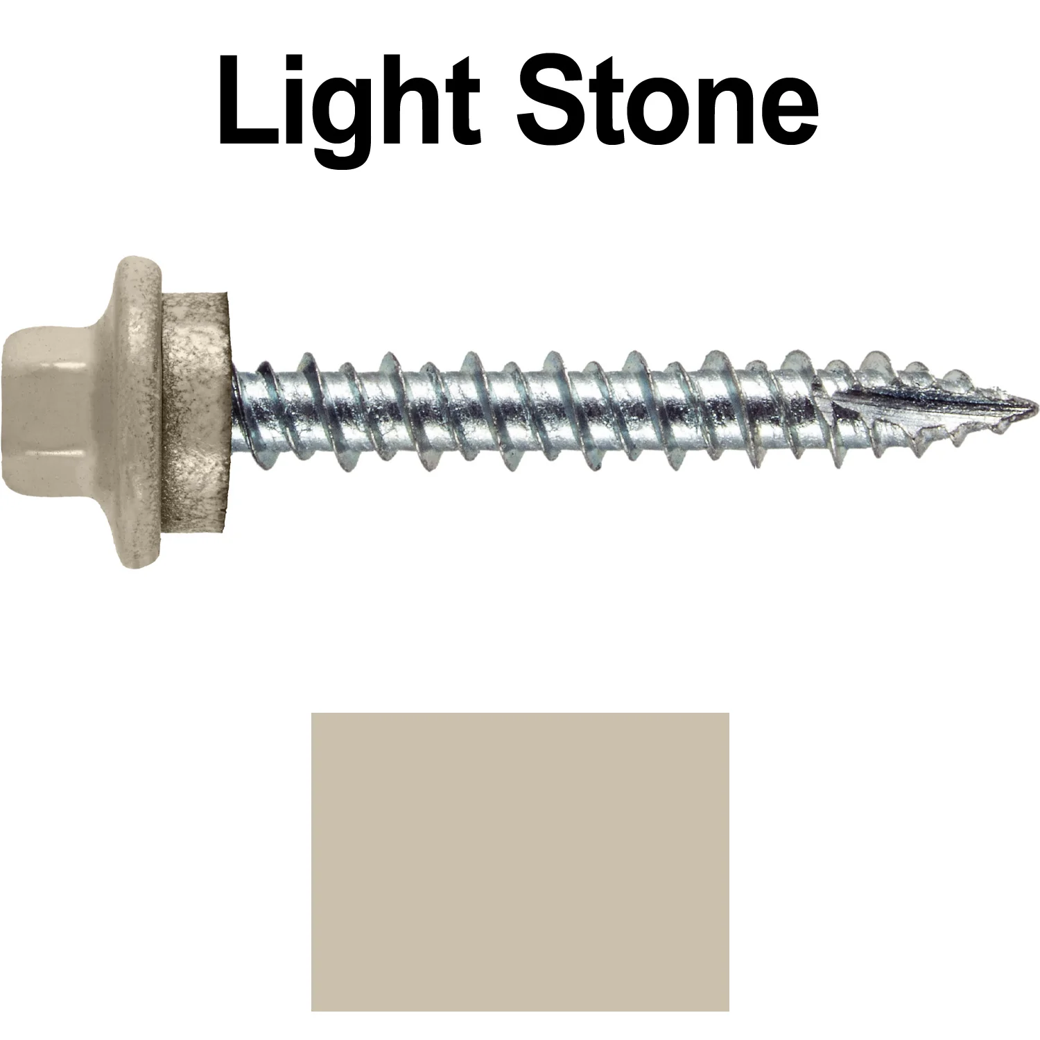 10 x 1-1/2" - STAINLESS HEX / ZINC Sheet Metal Roof Screw. Self starting metal to wood siding screws. EPDM washer. Colored head. - Image 96