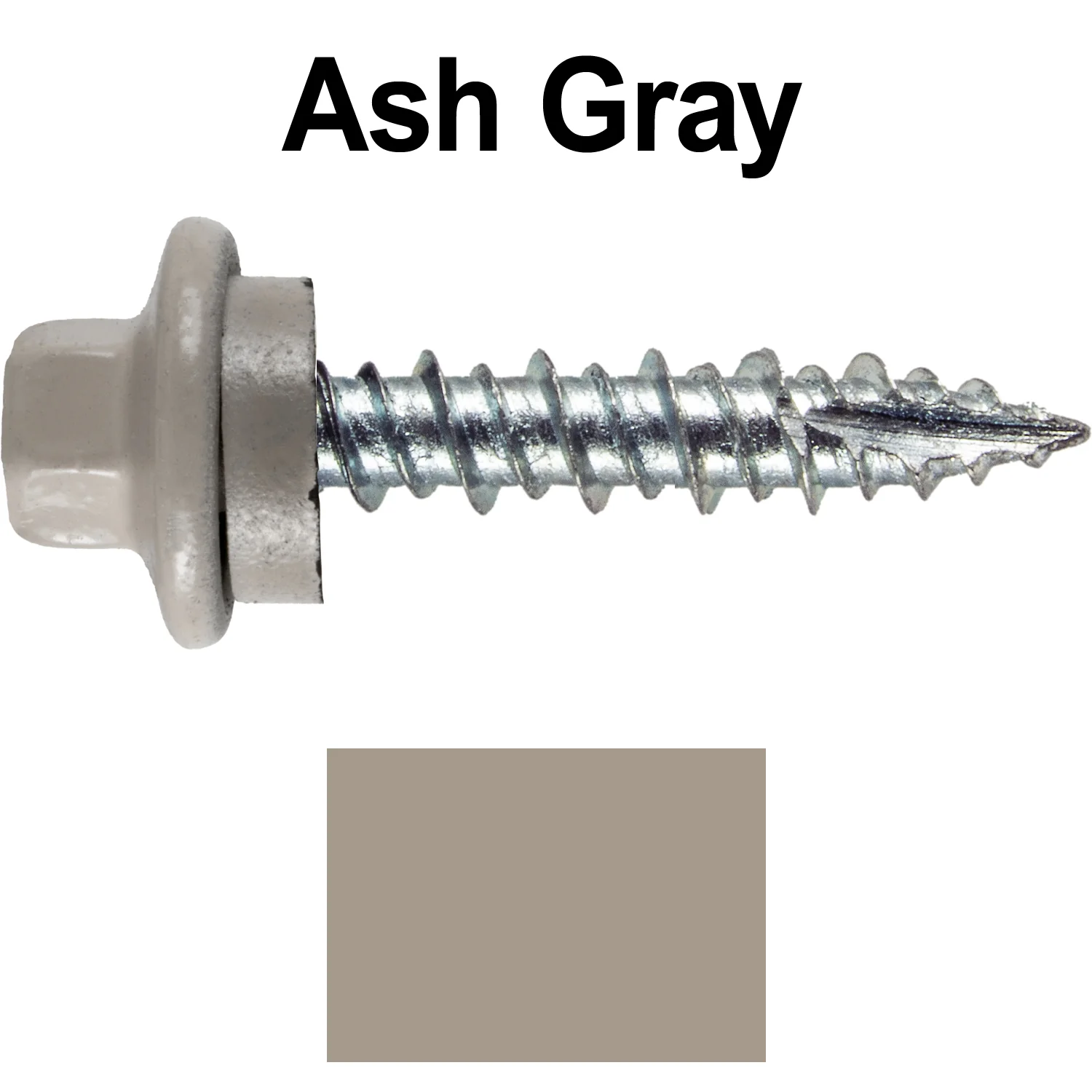 10 x 1" - STAINLESS HEX / ZINC Sheet Metal Roof Screw. Self starting metal to wood siding screws. EPDM washer. Colored head. - Image 50