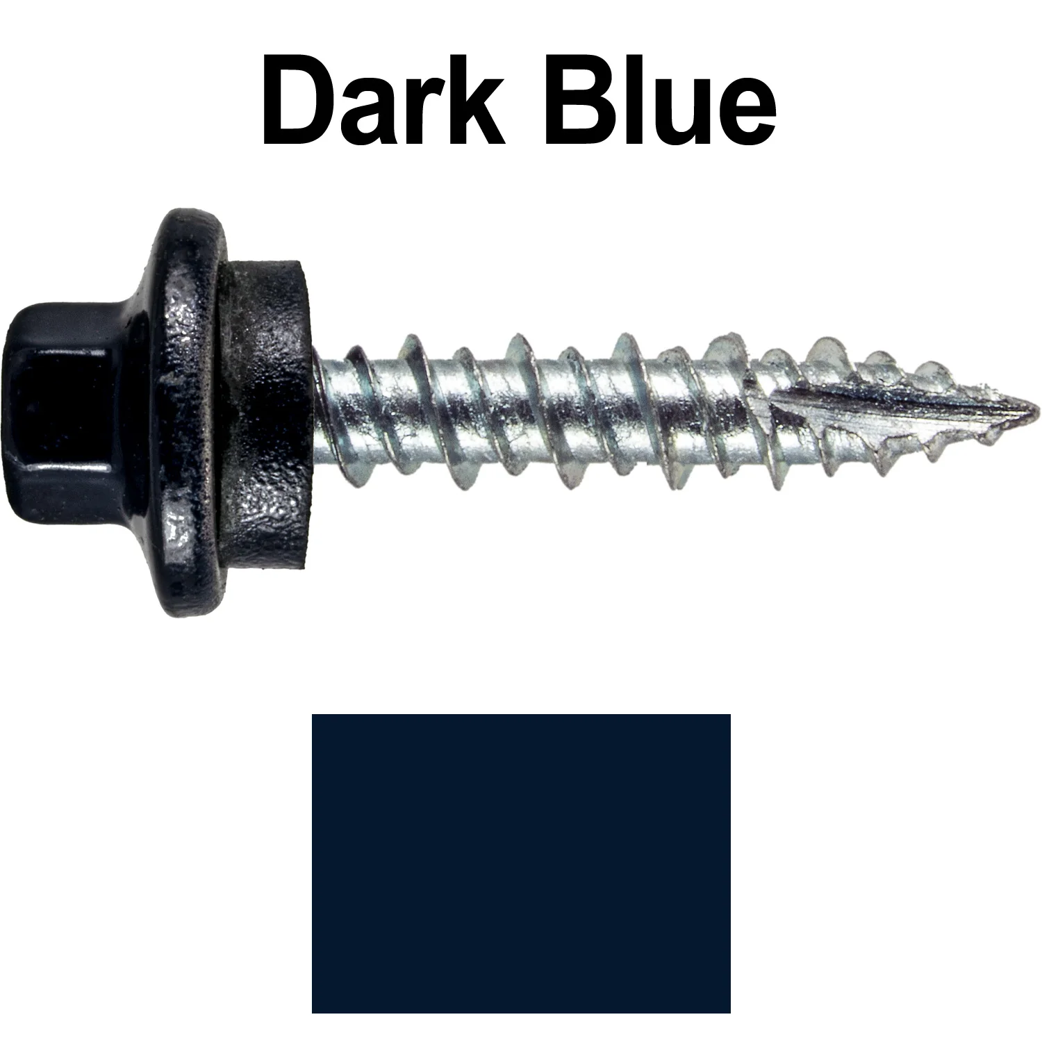 10 x 1" - STAINLESS HEX / ZINC Sheet Metal Roof Screw. Self starting metal to wood siding screws. EPDM washer. Colored head. - Image 74