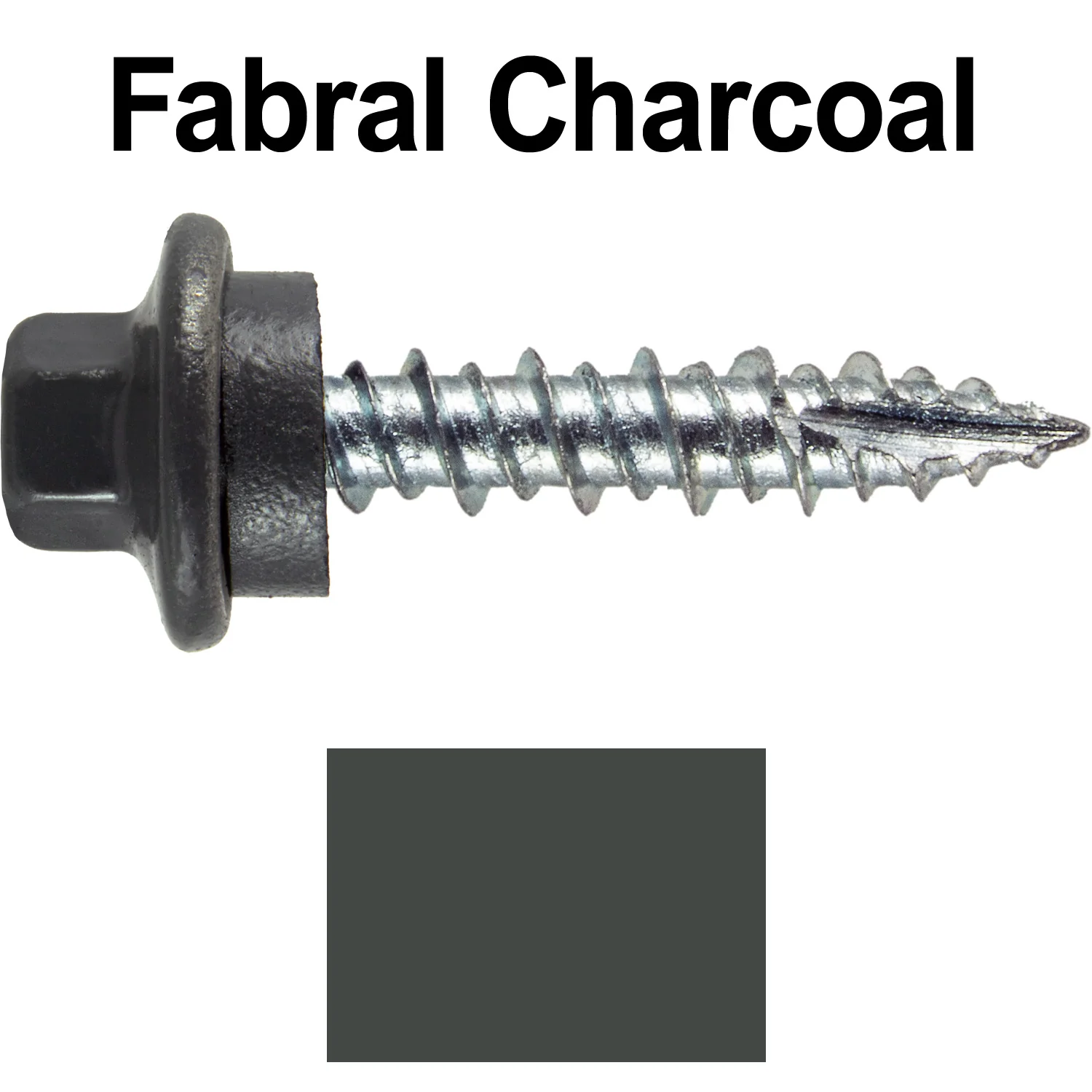 10 x 1" - STAINLESS HEX / ZINC Sheet Metal Roof Screw. Self starting metal to wood siding screws. EPDM washer. Colored head. - Image 81