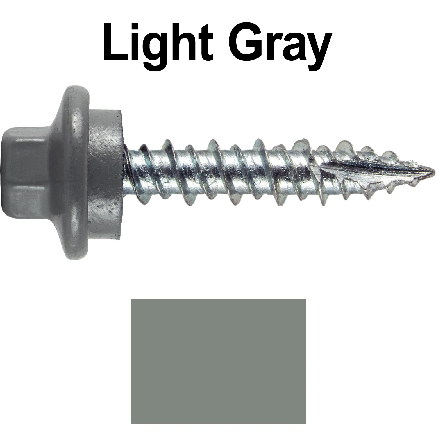 10 x 1" - STAINLESS HEX / ZINC Sheet Metal Roof Screw. Self starting metal to wood siding screws. EPDM washer. Colored head. - Image 98