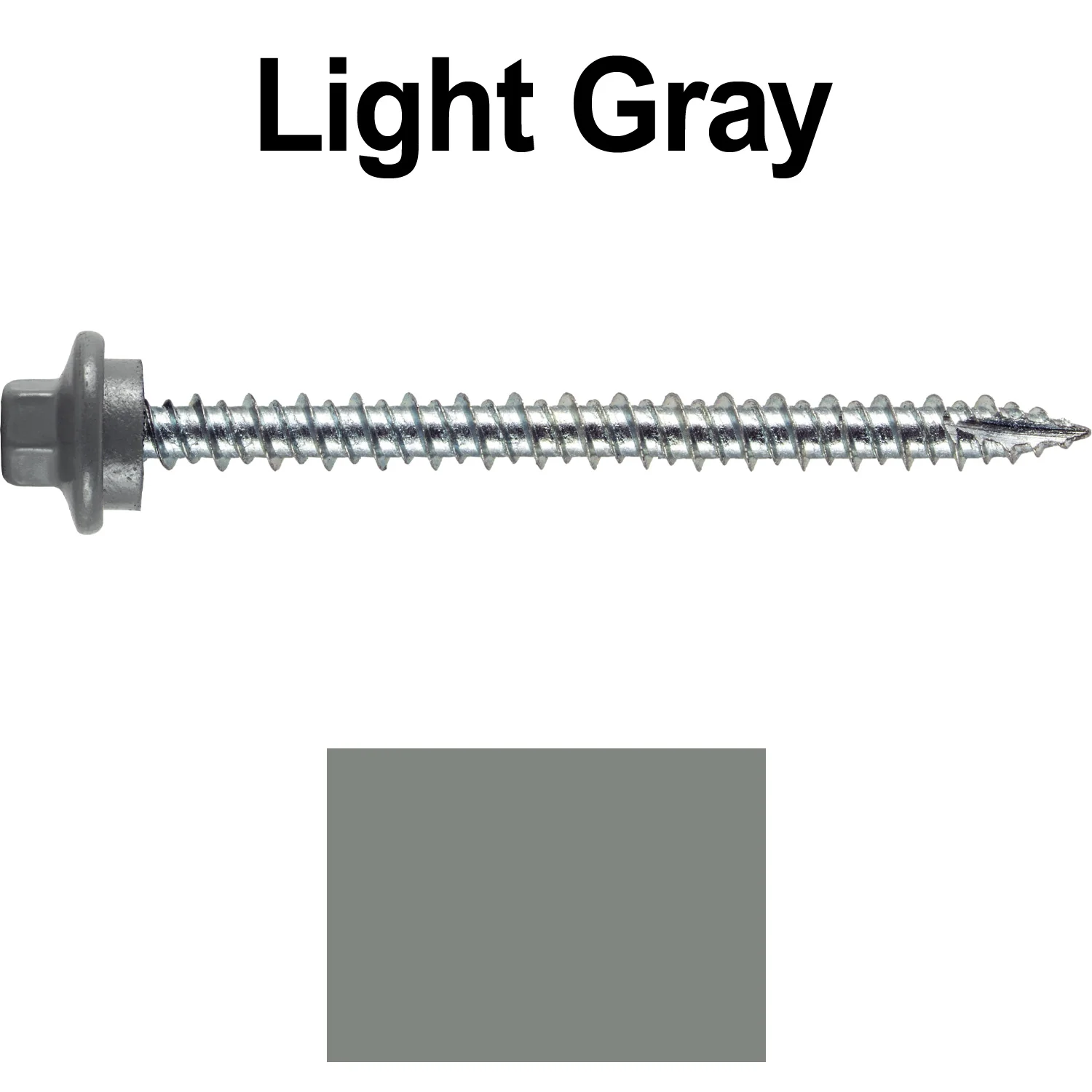 10 x 2-1/2” - STAINLESS HEX / ZINC Sheet Metal Roof Screw. Self starting metal to wood siding screws. EPDM washer. Colored head. - Image 102