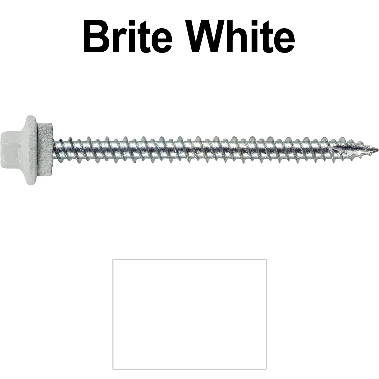 10 x 2-1/2” - STAINLESS HEX / ZINC Sheet Metal Roof Screw. Self starting metal to wood siding screws. EPDM washer. Colored head. - Image 39