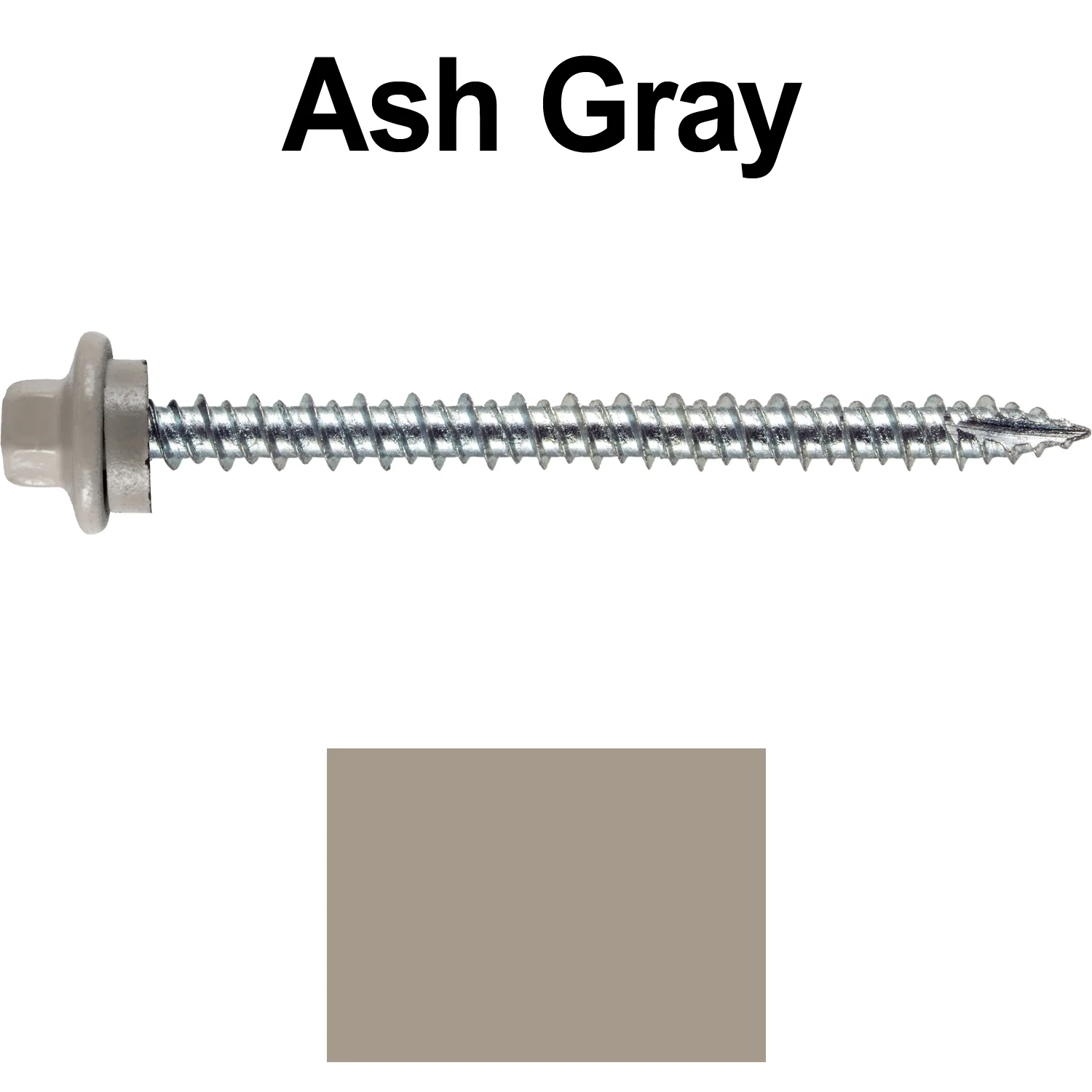10 x 2-1/2” - STAINLESS HEX / ZINC Sheet Metal Roof Screw. Self starting metal to wood siding screws. EPDM washer. Colored head. - Image 51