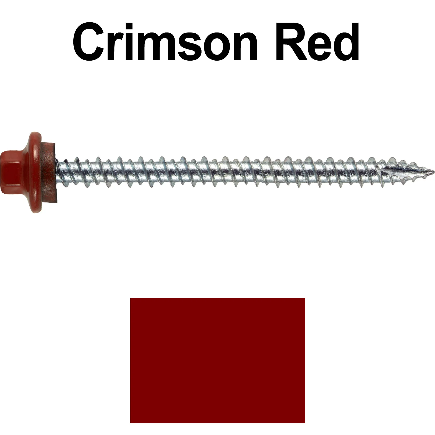 10 x 2-1/2” - STAINLESS HEX / ZINC Sheet Metal Roof Screw. Self starting metal to wood siding screws. EPDM washer. Colored head. - Image 74