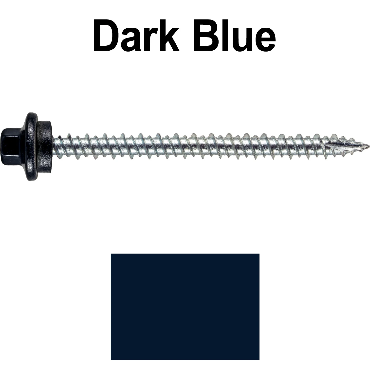 10 x 2-1/2” - STAINLESS HEX / ZINC Sheet Metal Roof Screw. Self starting metal to wood siding screws. EPDM washer. Colored head. - Image 76