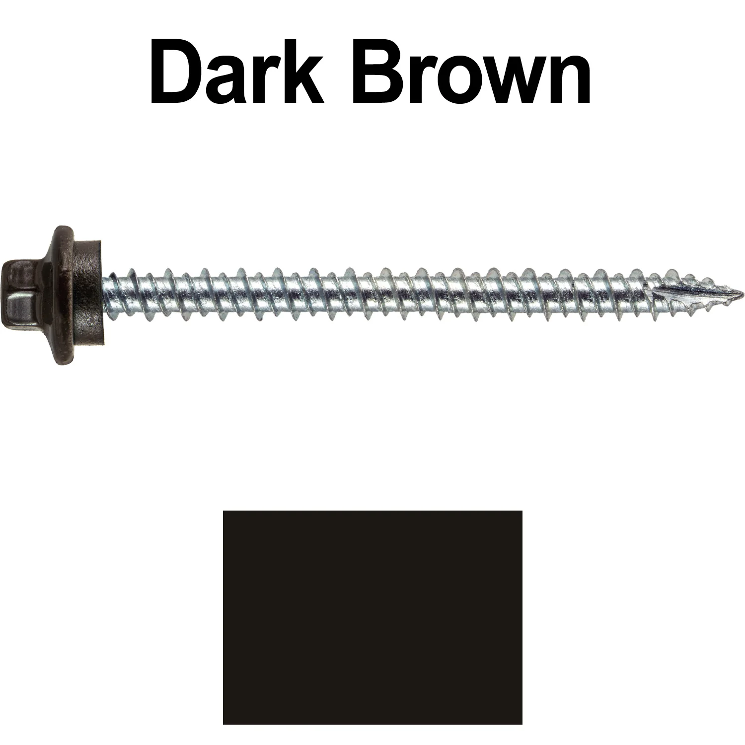 10 x 2-1/2” - STAINLESS HEX / ZINC Sheet Metal Roof Screw. Self starting metal to wood siding screws. EPDM washer. Colored head. - Image 79