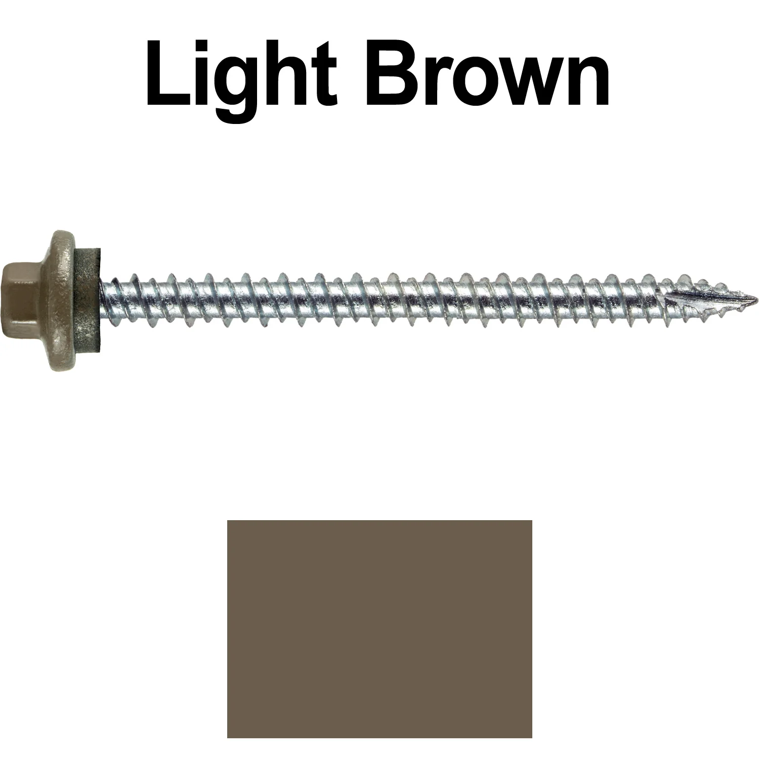 10 x 2-1/2” - STAINLESS HEX / ZINC Sheet Metal Roof Screw. Self starting metal to wood siding screws. EPDM washer. Colored head. - Image 99