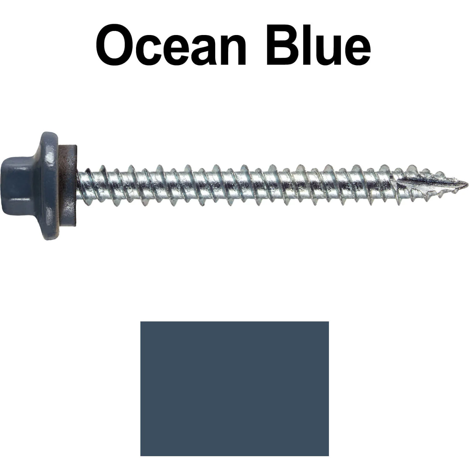 10 x 2” - STAINLESS HEX / ZINC Sheet Metal Roof Screw. Self starting metal to wood siding screws. EPDM washer. Colored head. - Image 108