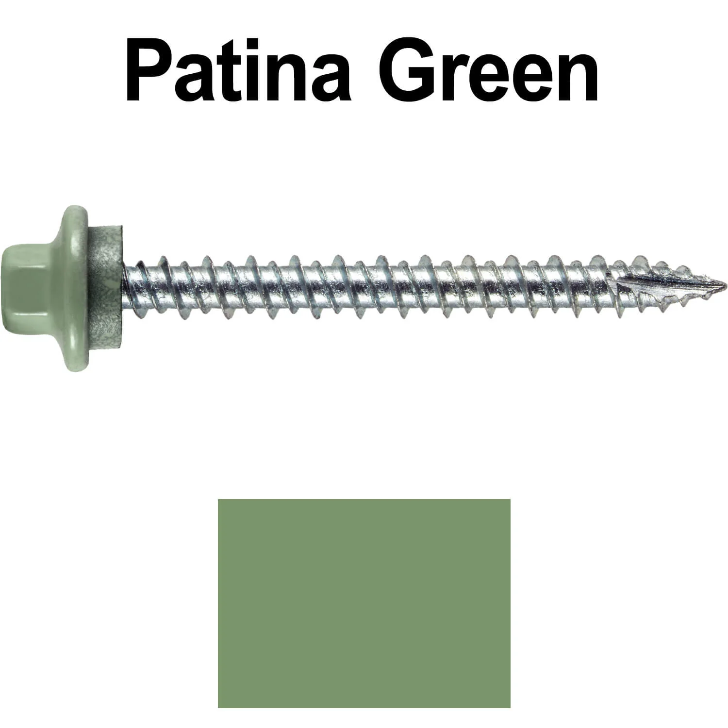 10 x 2” - STAINLESS HEX / ZINC Sheet Metal Roof Screw. Self starting metal to wood siding screws. EPDM washer. Colored head. - Image 111
