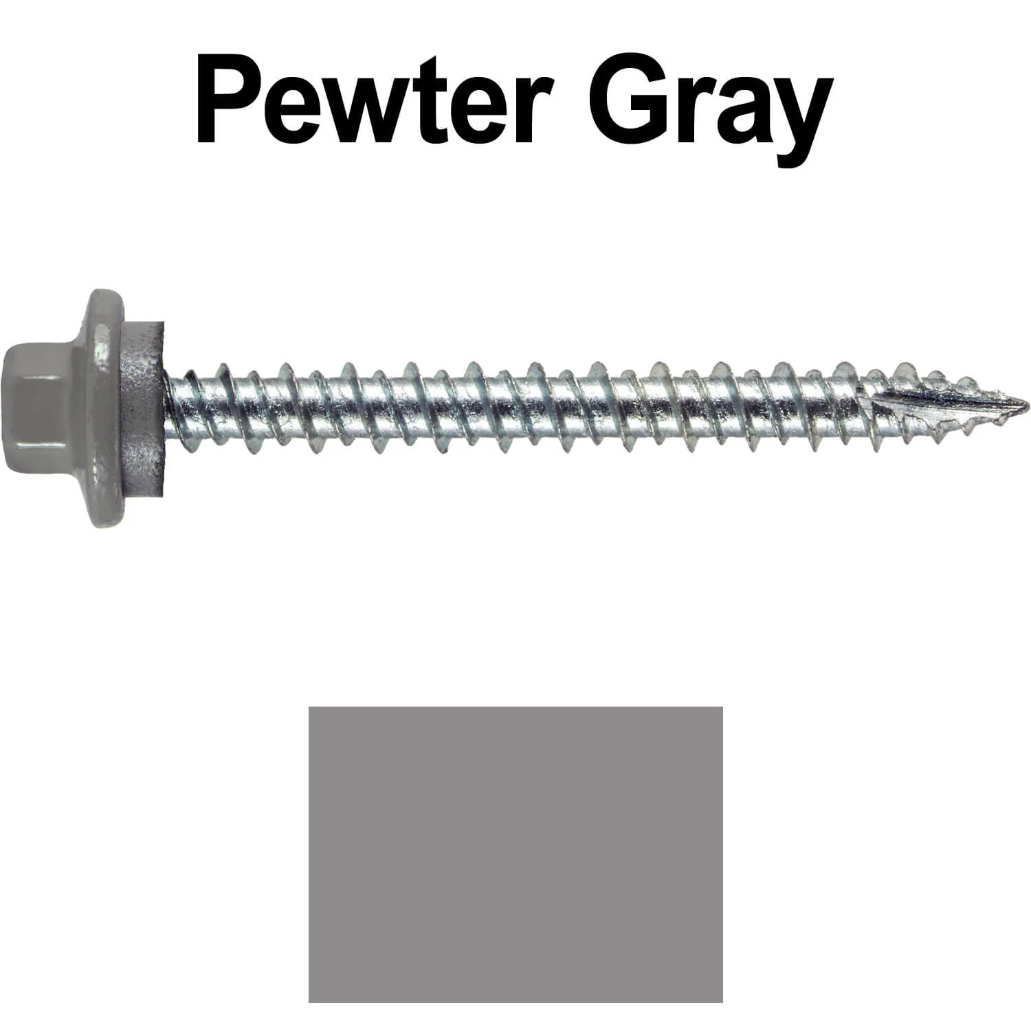 10 x 2” - STAINLESS HEX / ZINC Sheet Metal Roof Screw. Self starting metal to wood siding screws. EPDM washer. Colored head. - Image 113