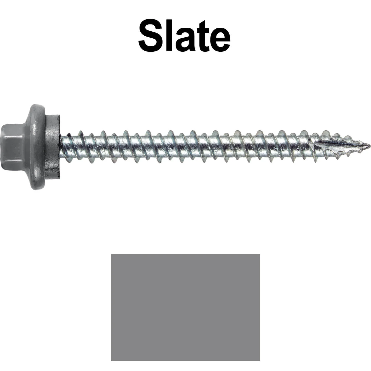10 x 2” - STAINLESS HEX / ZINC Sheet Metal Roof Screw. Self starting metal to wood siding screws. EPDM washer. Colored head. - Image 118
