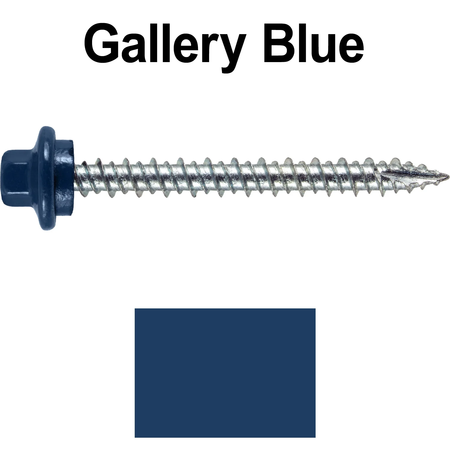 10 x 2” - STAINLESS HEX / ZINC Sheet Metal Roof Screw. Self starting metal to wood siding screws. EPDM washer. Colored head. - Image 24
