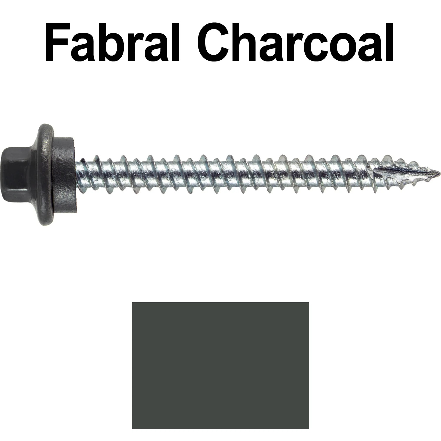 10 x 2” - STAINLESS HEX / ZINC Sheet Metal Roof Screw. Self starting metal to wood siding screws. EPDM washer. Colored head. - Image 25
