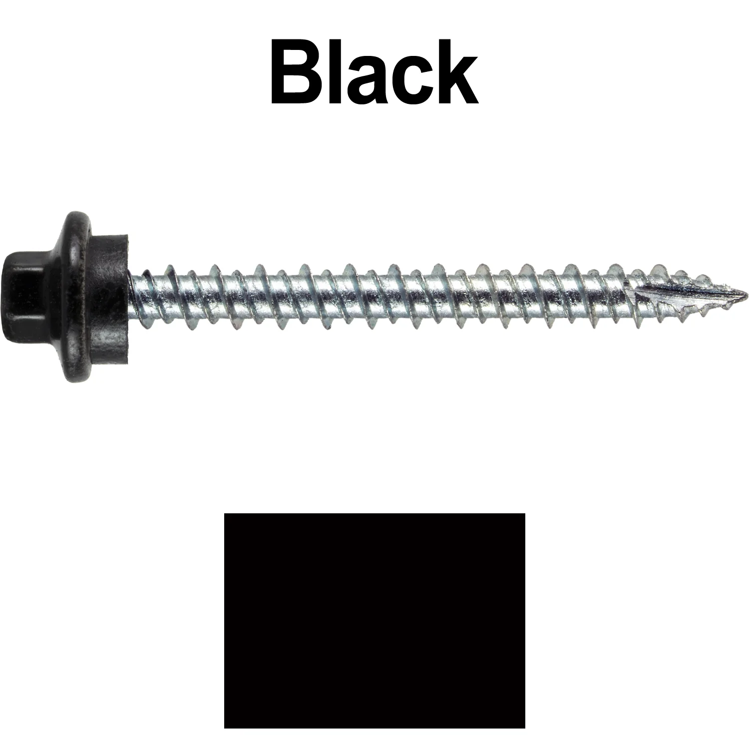 10 x 2” - STAINLESS HEX / ZINC Sheet Metal Roof Screw. Self starting metal to wood siding screws. EPDM washer. Colored head. - Image 53