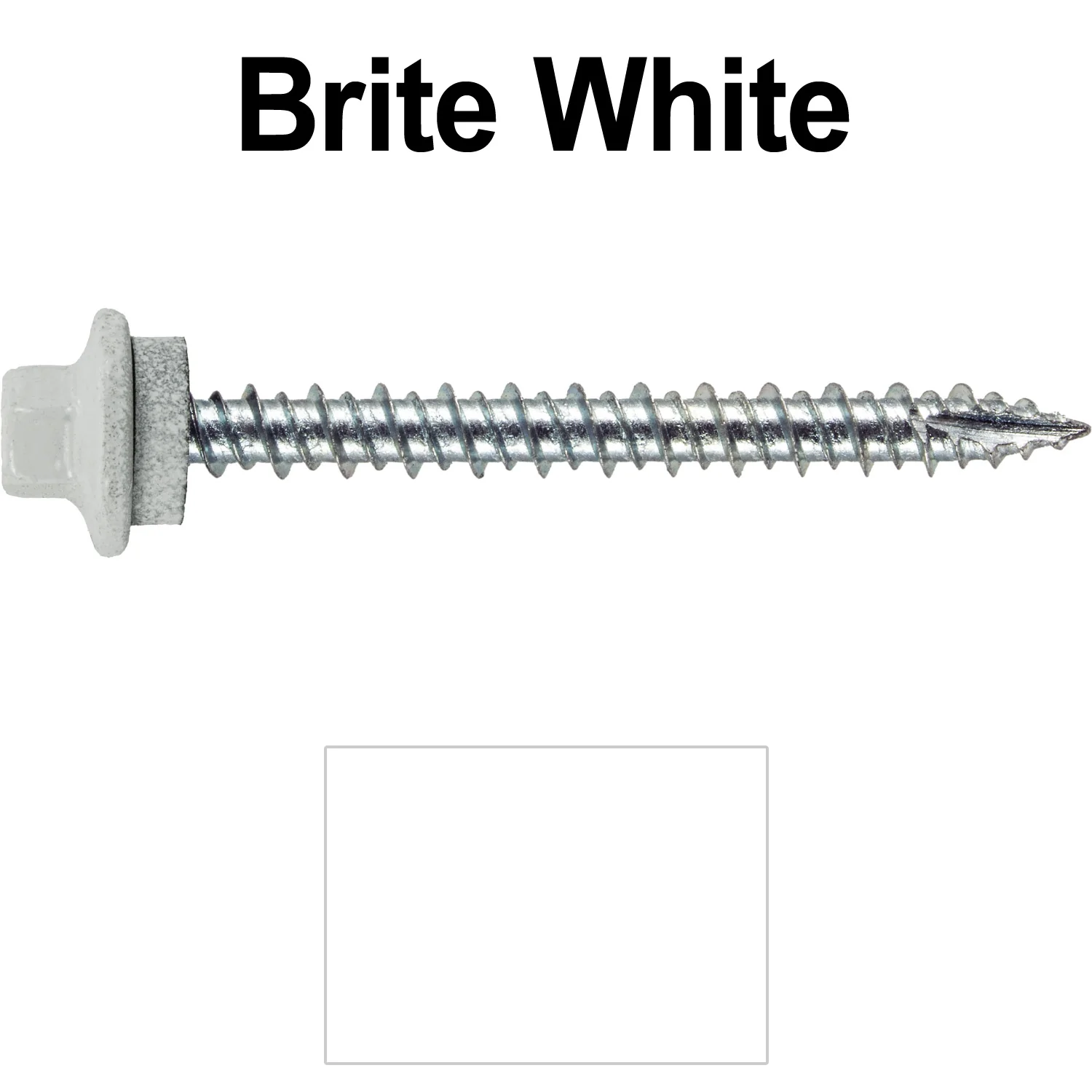 10 x 2” - STAINLESS HEX / ZINC Sheet Metal Roof Screw. Self starting metal to wood siding screws. EPDM washer. Colored head. - Image 58