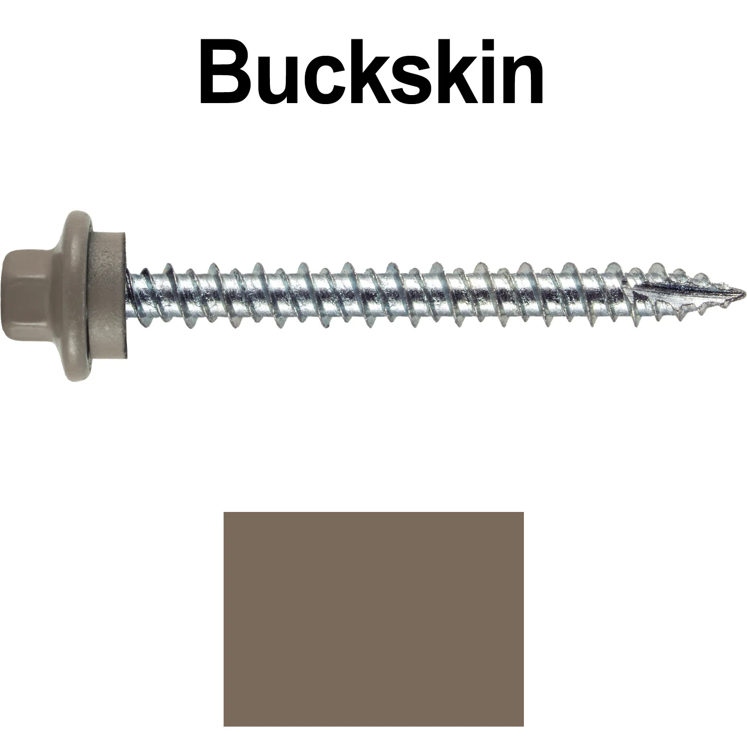 10 x 2” - STAINLESS HEX / ZINC Sheet Metal Roof Screw. Self starting metal to wood siding screws. EPDM washer. Colored head. - Image 61