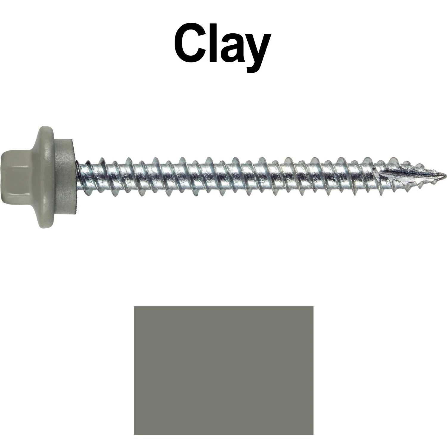 10 x 2” - STAINLESS HEX / ZINC Sheet Metal Roof Screw. Self starting metal to wood siding screws. EPDM washer. Colored head. - Image 68