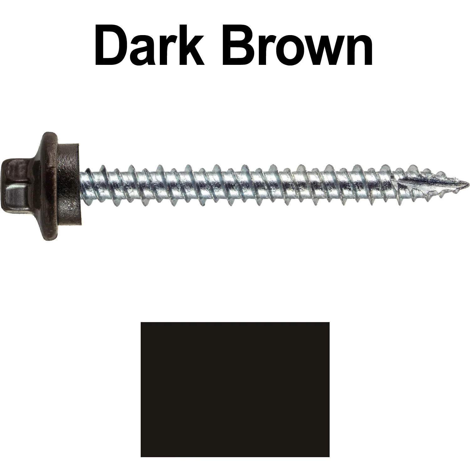 10 x 2” - STAINLESS HEX / ZINC Sheet Metal Roof Screw. Self starting metal to wood siding screws. EPDM washer. Colored head. - Image 79
