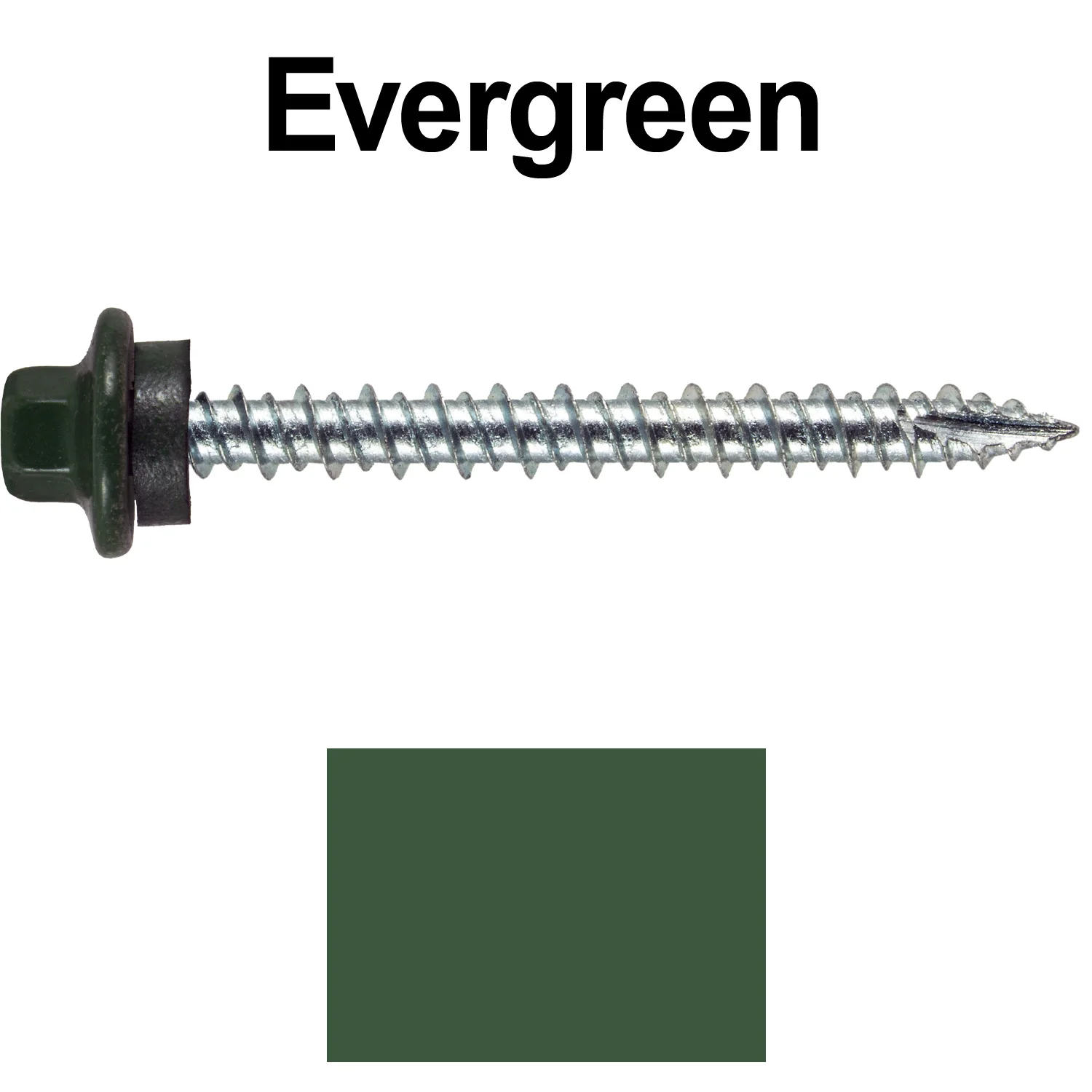 10 x 2” - STAINLESS HEX / ZINC Sheet Metal Roof Screw. Self starting metal to wood siding screws. EPDM washer. Colored head. - Image 83