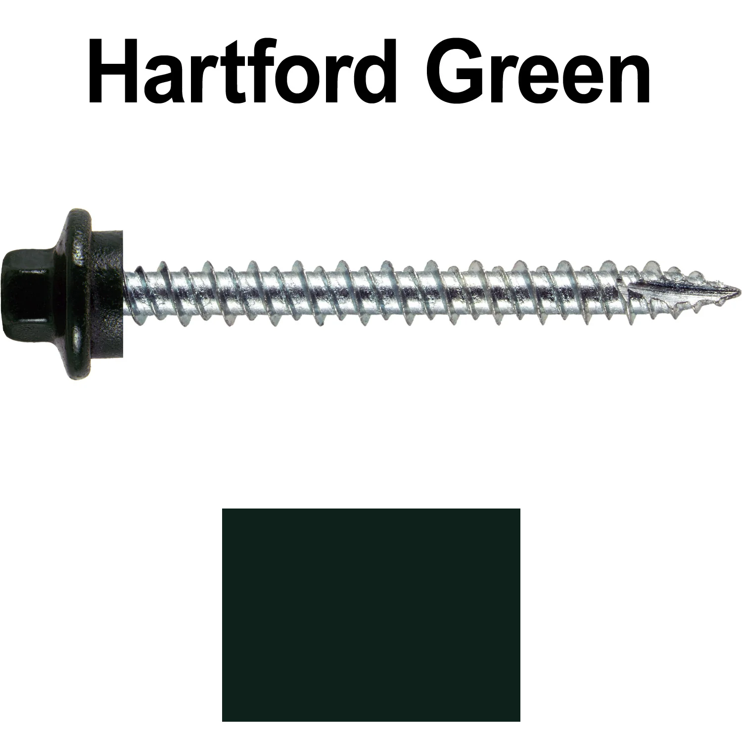 10 x 2” - STAINLESS HEX / ZINC Sheet Metal Roof Screw. Self starting metal to wood siding screws. EPDM washer. Colored head. - Image 89