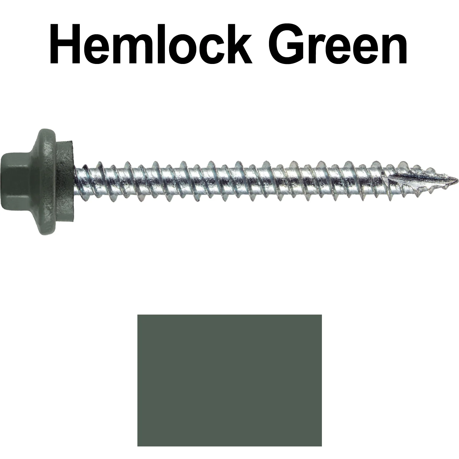 10 x 2” - STAINLESS HEX / ZINC Sheet Metal Roof Screw. Self starting metal to wood siding screws. EPDM washer. Colored head. - Image 92
