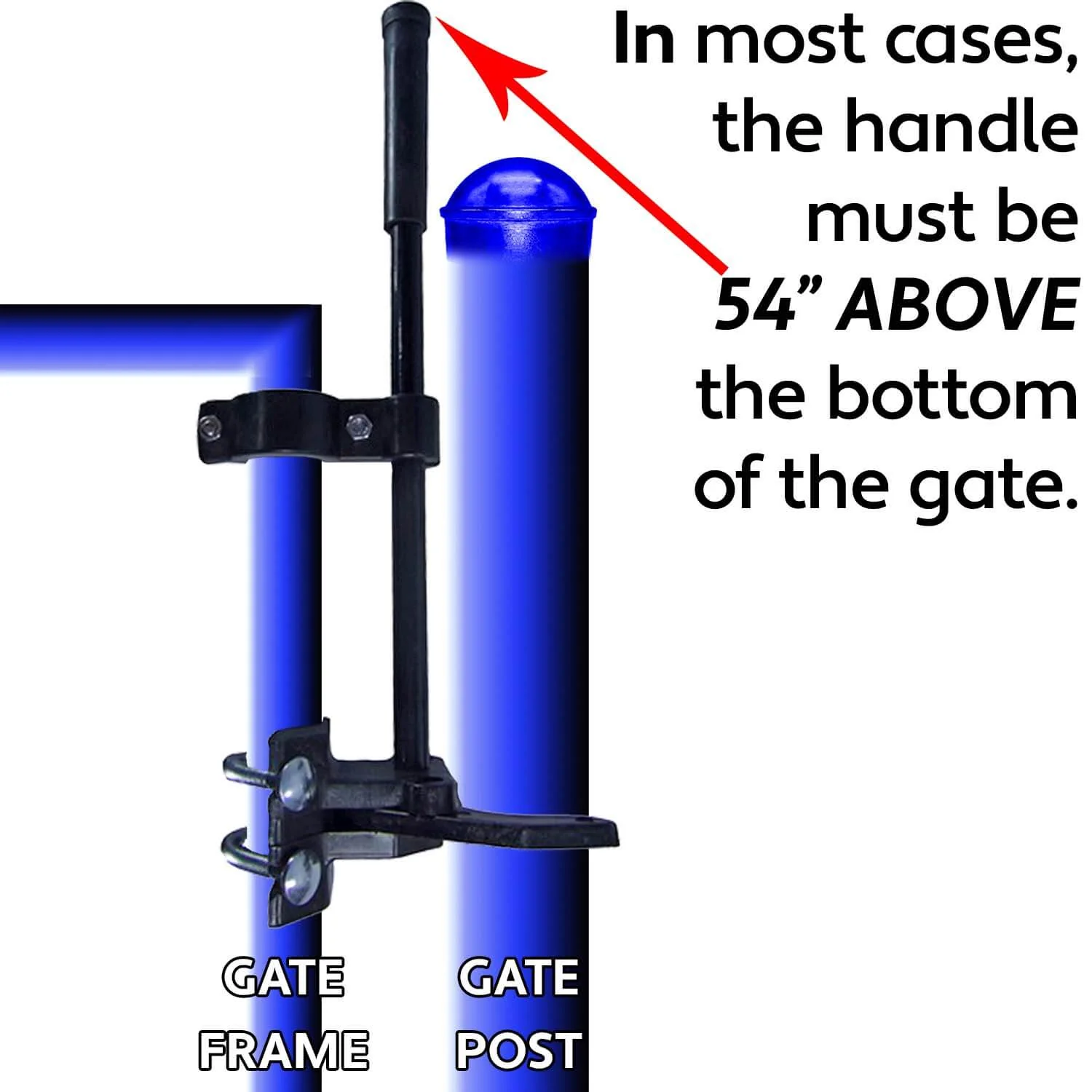 POOL GATE LATCH: Child Safety Pool Latch - Push Style Pool Gate Latch for Chain Link - Image 5
