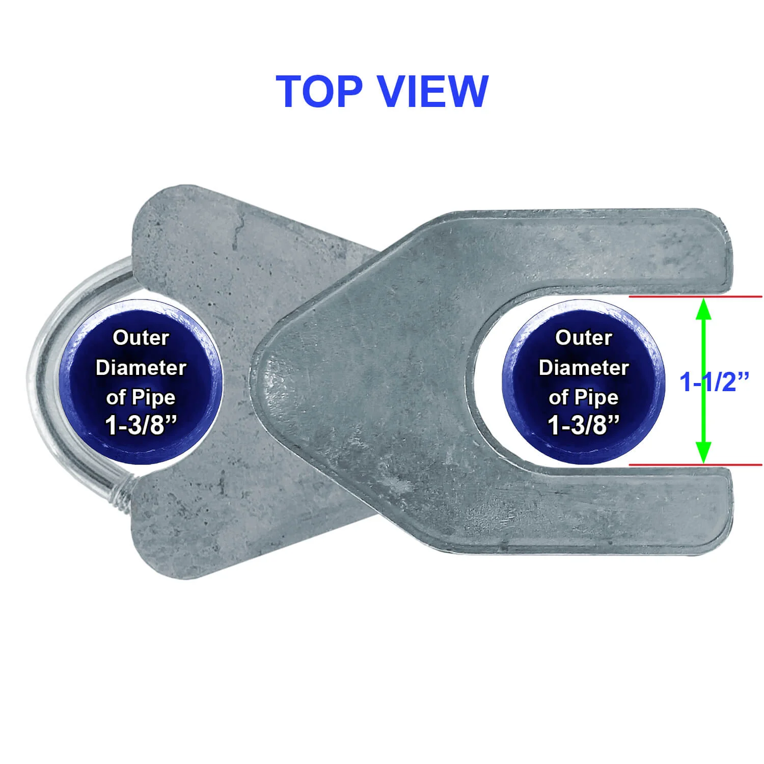 Residential Gate Drop Rod - 1-3/8" x 36" - Galvanized - Rod Only - Image 5