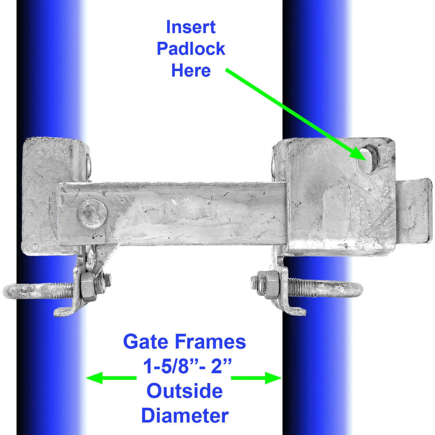 Strong Arm Double Gate Latch - GALVANIZED - Latches Two Gates Together without the Need of a Drop Rod - Image 5