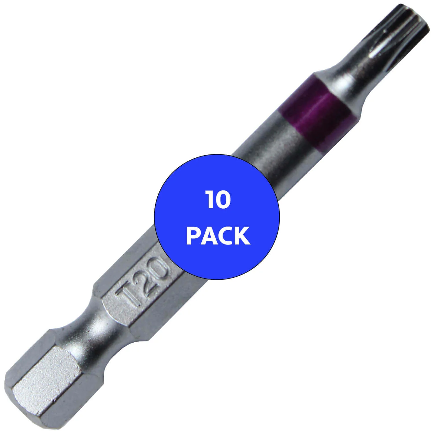 T20 (T-20) Torx/Star Driver Bit - Color Coded Torx/Star Drive Quick Change Shank Bit for Screws and Fasteners Requiring T20 (T-20) - Image 18