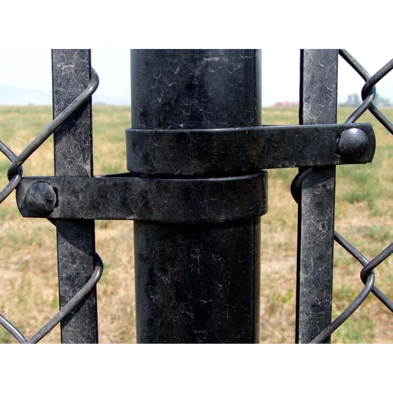 Tension Bands for Chain Link Fence - BLACK Powder Coated Chain Link Tension Band - Image 22
