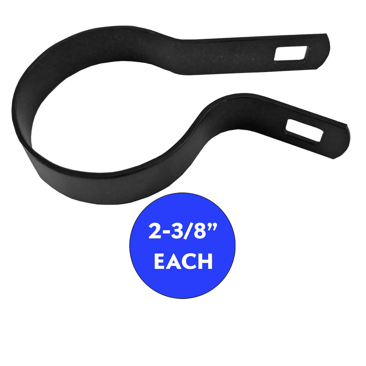 Tension Bands for Chain Link Fence - BLACK Powder Coated Chain Link Tension Band - Image 7
