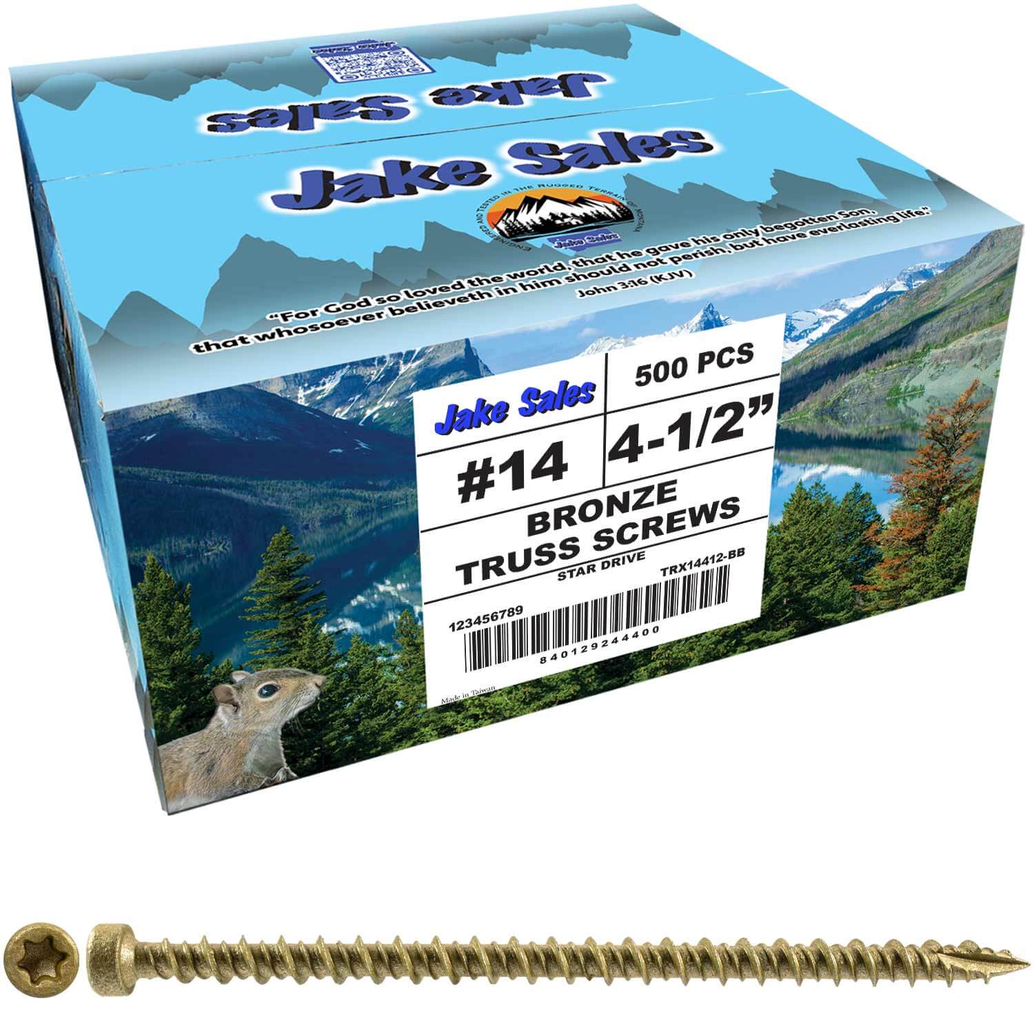 Jake Sales Star Head Coated Truss Screws - Structural Wood Fasteners for Truss and Framing Connections - Heat-Treated Steel, ACQ Compatible - Image 4