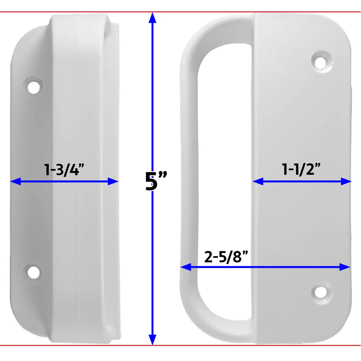 White Universal Nylon Gate Handle - Image 3
