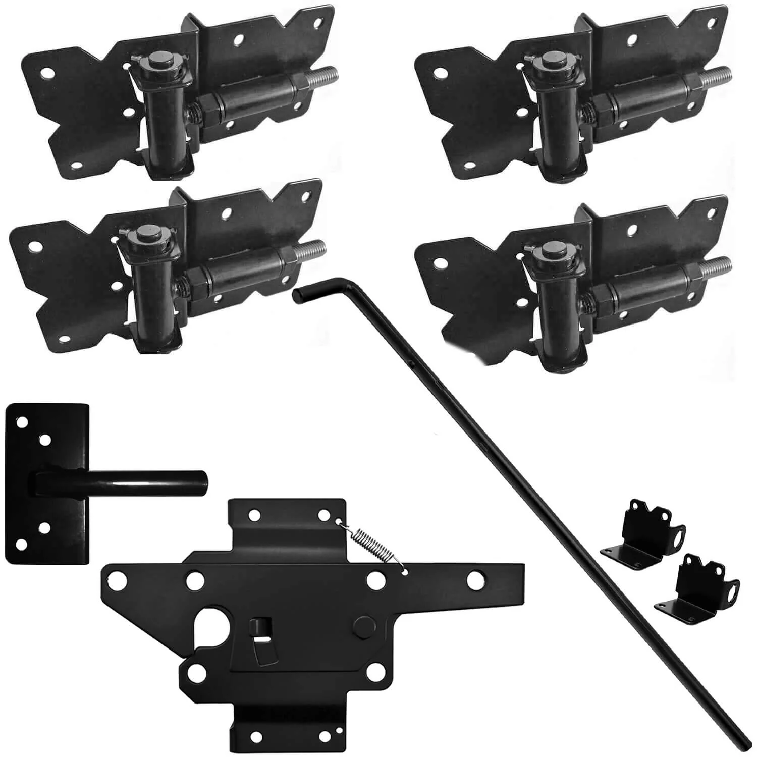 Vinyl Gate Kits in Standard and Self-Closing for Single and Double Gates. Choose from Black or White With or Without Drop Rods. Standard and Extended Gate Latches - Image 30
