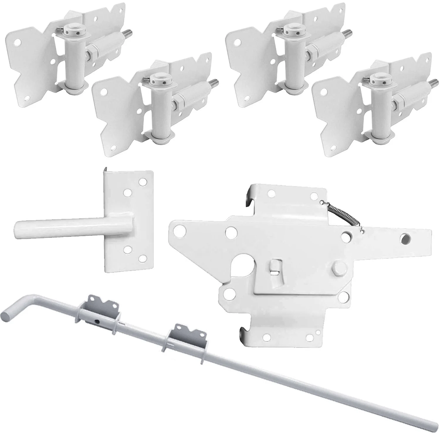 Vinyl Gate Kits in Standard and Self-Closing for Single and Double Gates. Choose from Black or White With or Without Drop Rods. Standard and Extended Gate Latches - Image 6