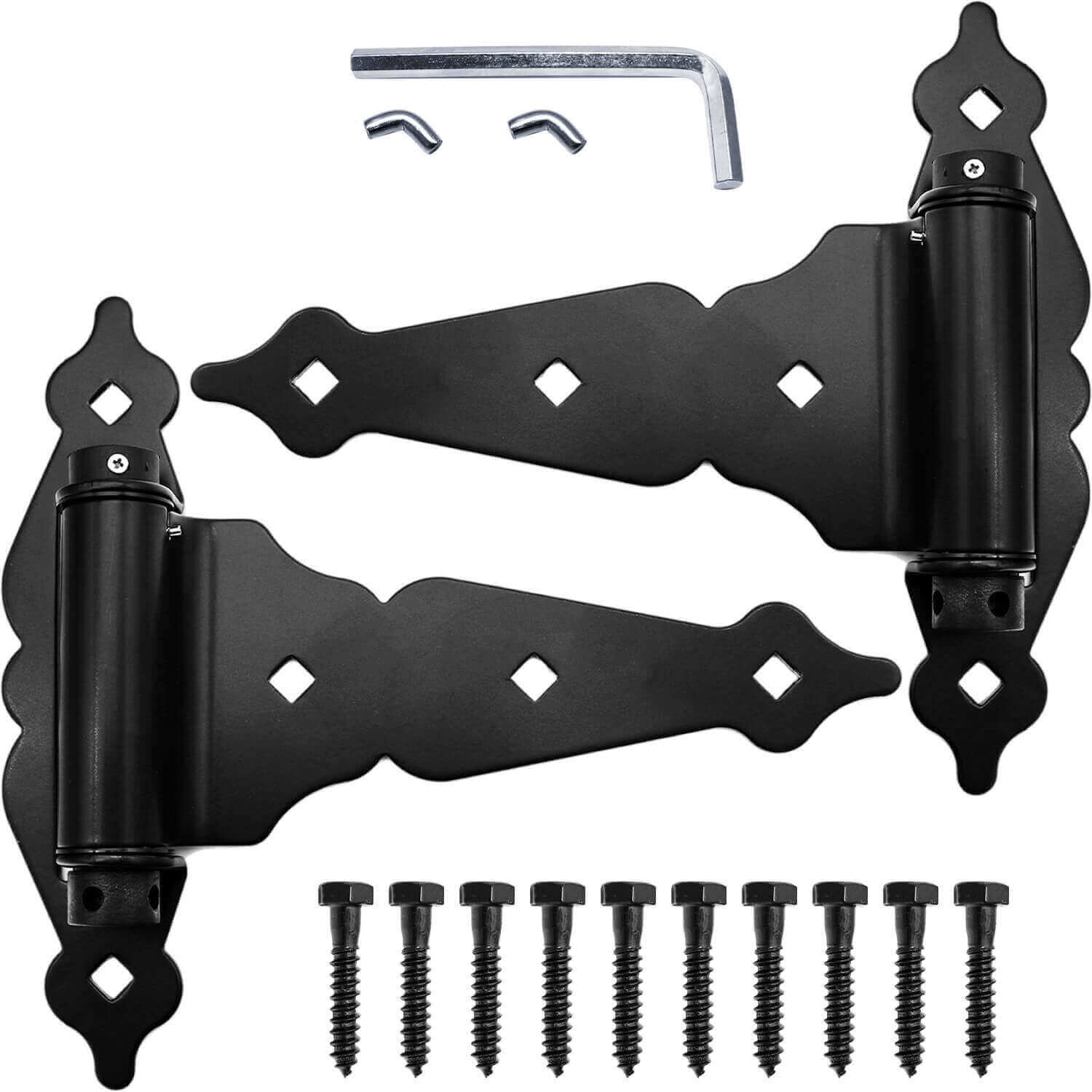 Jake Sales Gate Hardware Kits - Single/Double Gates, Dual Latch, Black Coated