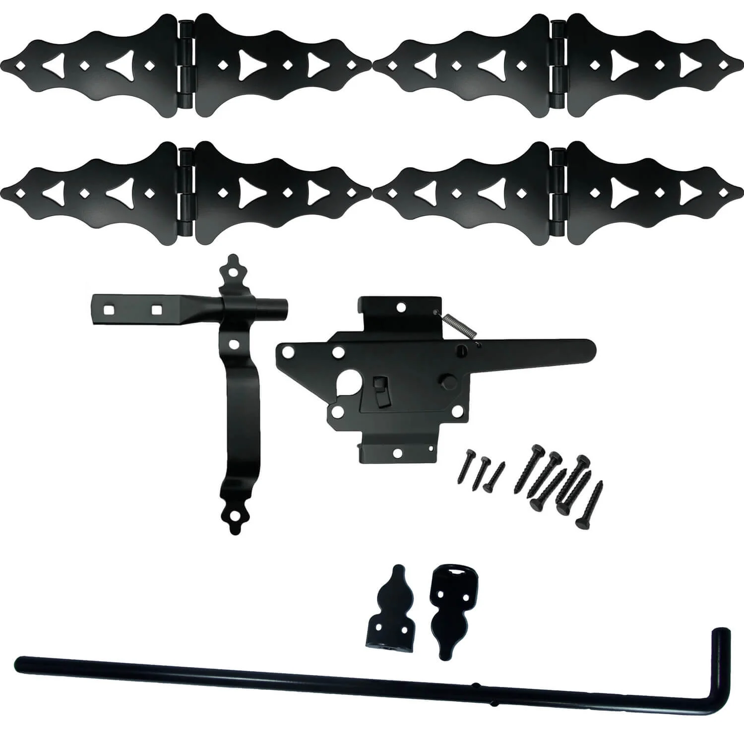 Jake Sales Gate Hardware Kits - Single/Double Gates, Dual Latch, Black Coated - Image 13