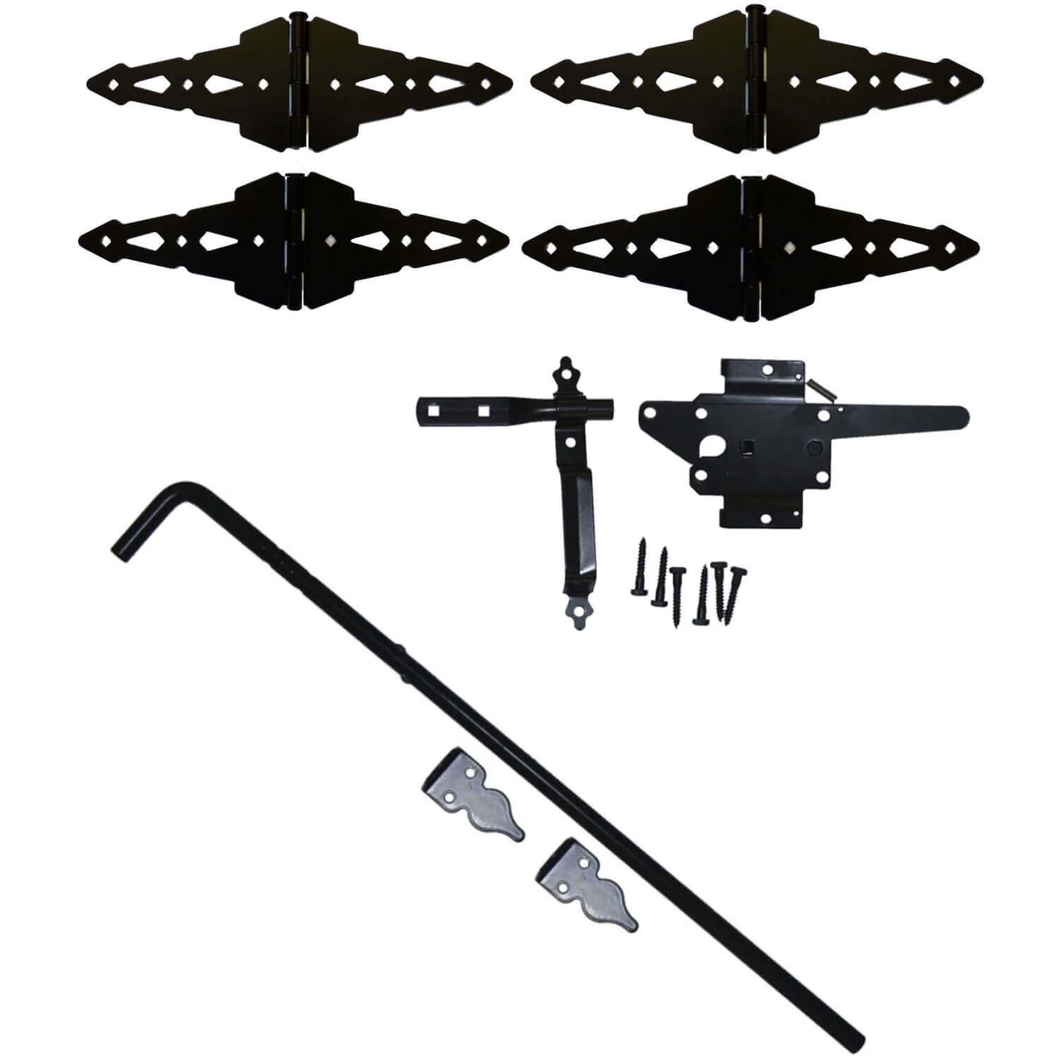Jake Sales Gate Hardware Kits - Single/Double Gates, Dual Latch, Black Coated - Image 7