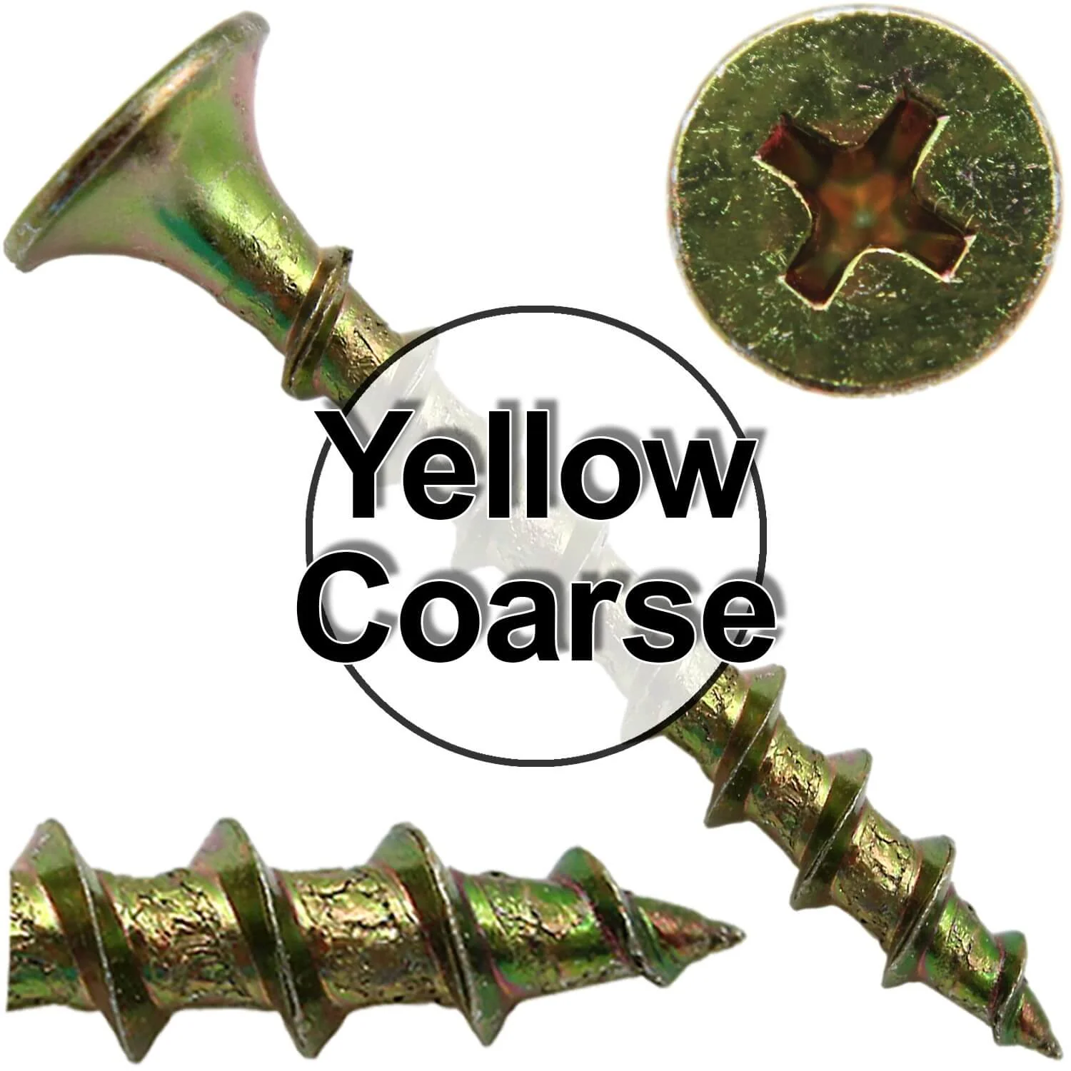 Yellow Zinc Coarse Thread Drywall, Gypsum board, Sheetrock, Plasterboard Screws. Use for all purpose wood screws - Image 67